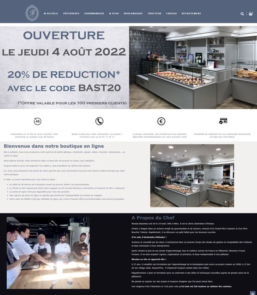 E-commerce Boulangerie Basteleus